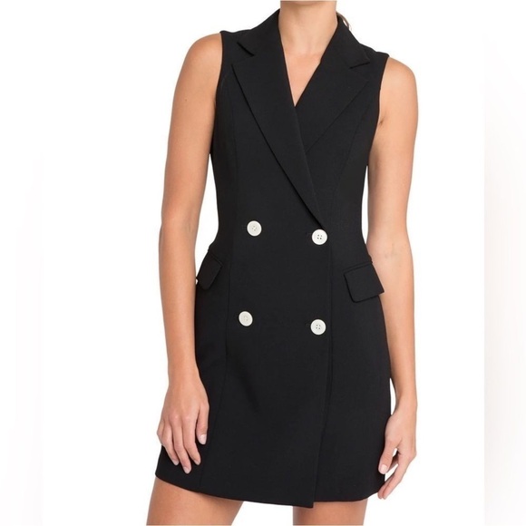 Black Halo Rio Blazer Dress in Black Size 6 - Picture 3 of 9